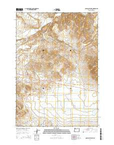 Cow Valley West Oregon Current topographic map, 1:24000 scale, 7.5 X 7.5 Minute, Year 2014