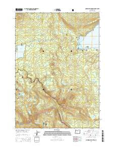 Cowhorn Mountain Oregon Current topographic map, 1:24000 scale, 7.5 X 7.5 Minute, Year 2014