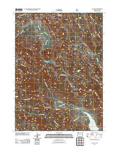 Cox Flat Oregon Historical topographic map, 1:24000 scale, 7.5 X 7.5 Minute, Year 2011