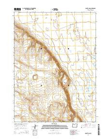 Coyote Gap Oregon Current topographic map, 1:24000 scale, 7.5 X 7.5 Minute, Year 2014