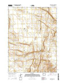 Coyote Gap SE Oregon Current topographic map, 1:24000 scale, 7.5 X 7.5 Minute, Year 2014