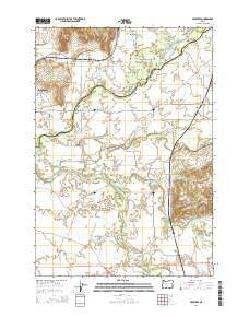 Crabtree Oregon Current topographic map, 1:24000 scale, 7.5 X 7.5 Minute, Year 2014