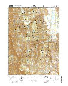 Crane Mountain Oregon Current topographic map, 1:24000 scale, 7.5 X 7.5 Minute, Year 2014