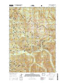 Crawfish Lake Oregon Current topographic map, 1:24000 scale, 7.5 X 7.5 Minute, Year 2014