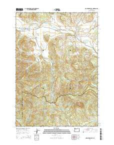 Crawfordsville Oregon Current topographic map, 1:24000 scale, 7.5 X 7.5 Minute, Year 2014