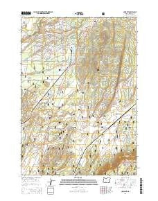 Crescent Oregon Current topographic map, 1:24000 scale, 7.5 X 7.5 Minute, Year 2014