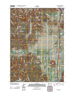 Creswell Oregon Historical topographic map, 1:24000 scale, 7.5 X 7.5 Minute, Year 2011