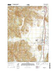 Creswell Oregon Current topographic map, 1:24000 scale, 7.5 X 7.5 Minute, Year 2014