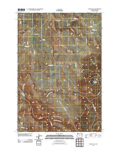 Cricket Flat Oregon Historical topographic map, 1:24000 scale, 7.5 X 7.5 Minute, Year 2011