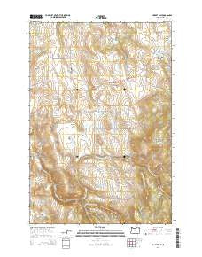Cricket Flat Oregon Current topographic map, 1:24000 scale, 7.5 X 7.5 Minute, Year 2014