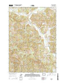 Crow Oregon Current topographic map, 1:24000 scale, 7.5 X 7.5 Minute, Year 2014