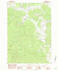 Crow Oregon Historical topographic map, 1:24000 scale, 7.5 X 7.5 Minute, Year 1984