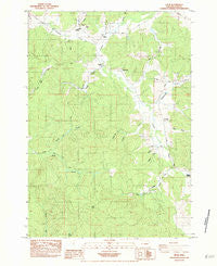 Crow Oregon Historical topographic map, 1:24000 scale, 7.5 X 7.5 Minute, Year 1984