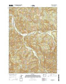 Culp Creek Oregon Current topographic map, 1:24000 scale, 7.5 X 7.5 Minute, Year 2014