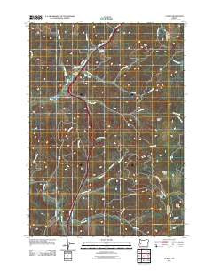 Curtin Oregon Historical topographic map, 1:24000 scale, 7.5 X 7.5 Minute, Year 2011
