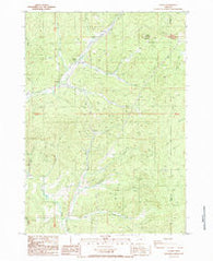 Curtin Oregon Historical topographic map, 1:24000 scale, 7.5 X 7.5 Minute, Year 1987