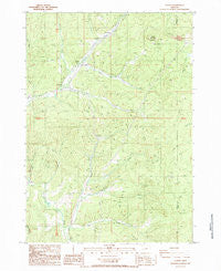 Curtin Oregon Historical topographic map, 1:24000 scale, 7.5 X 7.5 Minute, Year 1987