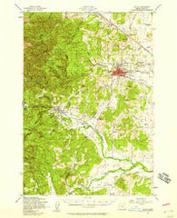 Dallas Oregon Historical topographic map, 1:62500 scale, 15 X 15 Minute, Year 1957