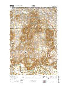 Damascus Oregon Current topographic map, 1:24000 scale, 7.5 X 7.5 Minute, Year 2014