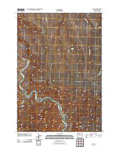 Dant Oregon Historical topographic map, 1:24000 scale, 7.5 X 7.5 Minute, Year 2011