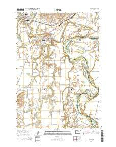 Dayton Oregon Current topographic map, 1:24000 scale, 7.5 X 7.5 Minute, Year 2014