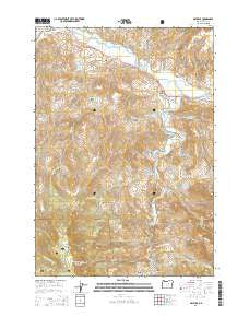 Dayville Oregon Current topographic map, 1:24000 scale, 7.5 X 7.5 Minute, Year 2014