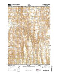 De Armond Mountain Oregon Current topographic map, 1:24000 scale, 7.5 X 7.5 Minute, Year 2014