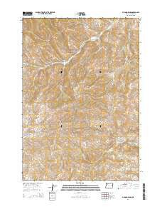 De Bord Peaks Oregon Current topographic map, 1:24000 scale, 7.5 X 7.5 Minute, Year 2014