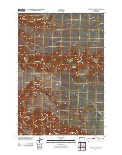 Dead Dog Canyon Oregon Historical topographic map, 1:24000 scale, 7.5 X 7.5 Minute, Year 2011