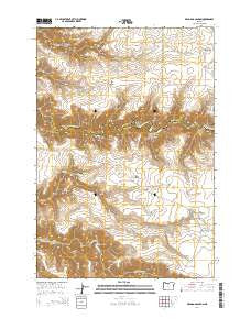 Dead Dog Canyon Oregon Current topographic map, 1:24000 scale, 7.5 X 7.5 Minute, Year 2014