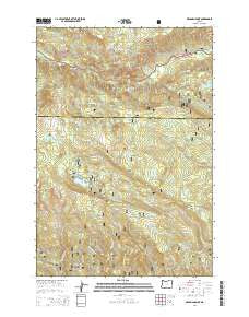 Deadman Point Oregon Current topographic map, 1:24000 scale, 7.5 X 7.5 Minute, Year 2014