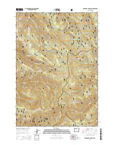 Deardorff Mountain Oregon Current topographic map, 1:24000 scale, 7.5 X 7.5 Minute, Year 2014