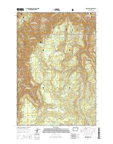Deep Creek Oregon Current topographic map, 1:24000 scale, 7.5 X 7.5 Minute, Year 2014