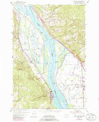Deer Island Oregon Historical topographic map, 1:24000 scale, 7.5 X 7.5 Minute, Year 1954