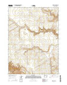 Deer Flat Oregon Current topographic map, 1:24000 scale, 7.5 X 7.5 Minute, Year 2014