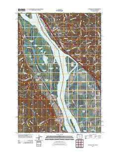 Deer Island Oregon Historical topographic map, 1:24000 scale, 7.5 X 7.5 Minute, Year 2011