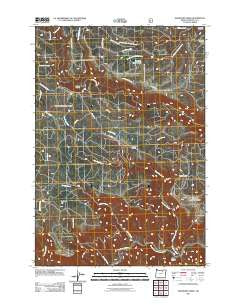 Deerhorn Creek Oregon Historical topographic map, 1:24000 scale, 7.5 X 7.5 Minute, Year 2011