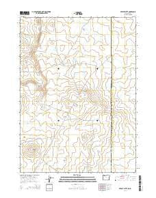 Defeat Butte Oregon Current topographic map, 1:24000 scale, 7.5 X 7.5 Minute, Year 2014