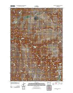 Degner Canyon Oregon Historical topographic map, 1:24000 scale, 7.5 X 7.5 Minute, Year 2011