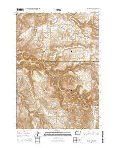 Degner Canyon Oregon Current topographic map, 1:24000 scale, 7.5 X 7.5 Minute, Year 2014