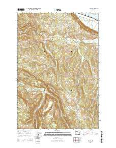 Delena Oregon Current topographic map, 1:24000 scale, 7.5 X 7.5 Minute, Year 2014
