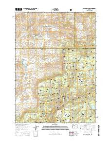 Delintment Lake Oregon Current topographic map, 1:24000 scale, 7.5 X 7.5 Minute, Year 2014