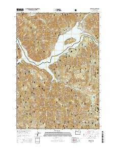 Detroit Oregon Current topographic map, 1:24000 scale, 7.5 X 7.5 Minute, Year 2014