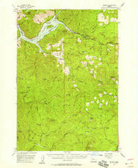 Detroit Oregon Historical topographic map, 1:62500 scale, 15 X 15 Minute, Year 1956