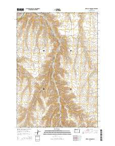 Devils Backbone Oregon Current topographic map, 1:24000 scale, 7.5 X 7.5 Minute, Year 2014