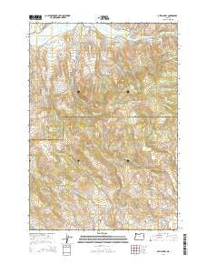 Devils Heel Oregon Current topographic map, 1:24000 scale, 7.5 X 7.5 Minute, Year 2014