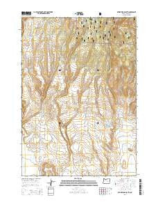 Devine Ridge South Oregon Current topographic map, 1:24000 scale, 7.5 X 7.5 Minute, Year 2014