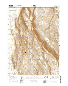 Diablo Peak Oregon Current topographic map, 1:24000 scale, 7.5 X 7.5 Minute, Year 2014
