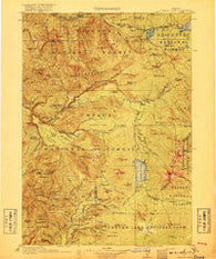 Diamond Lake Oregon Historical topographic map, 1:125000 scale, 30 X 30 Minute, Year 1917