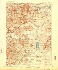 Diamond Lake Oregon Historical topographic map, 1:125000 scale, 30 X 30 Minute, Year 1917